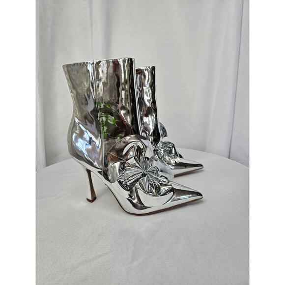 Sam Edelman Women's Esmae2 Silver Bootie Boots Size 7M NWT - Picture 2 of 16